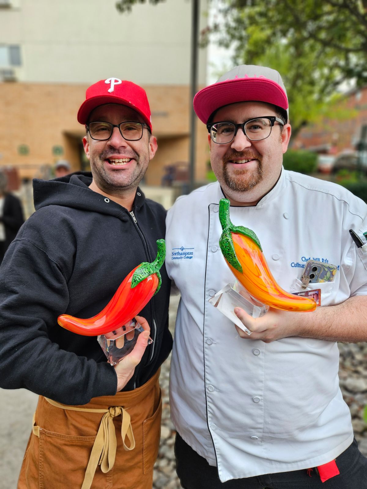 Mark Yundt of The Marquee Kitchen (Left), and Chef Wil Rufe of Northampton Community College Culinary Department (Right)